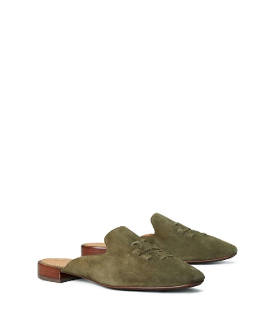 Shop Tory Burch Ruby Backless Loafer In Olive Green