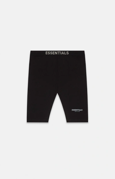 Pre-owned Fear Of God Essentials Biker Shorts Dark Slate/stretch Limo/black