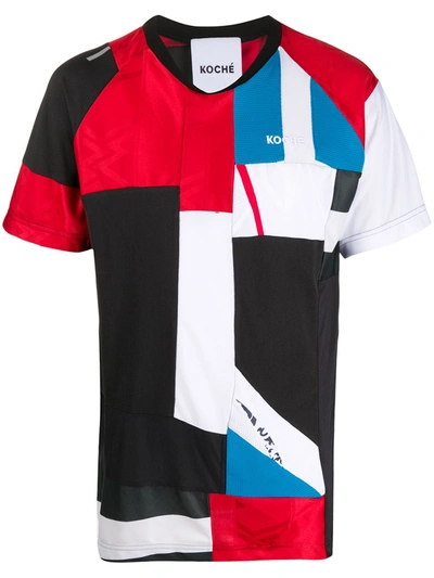 Koché Patchwork T-shirt In Multicolor