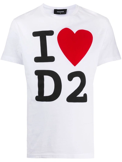 Shop Dsquared2 Logo T-shirt In White