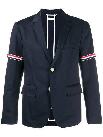 Shop Thom Browne Cotton Jacket In Blue