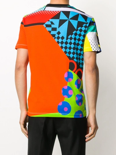 Shop Versace Cotton T-shirt In Multicolor