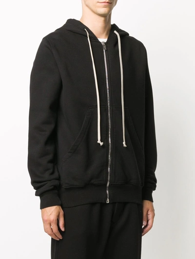 Shop Rick Owens Drkshdw Cotton Zipped Hoodie In Black