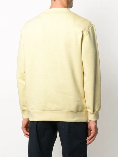 Shop Stella Mccartney Logo Cotton Sweatshirt In Yellow