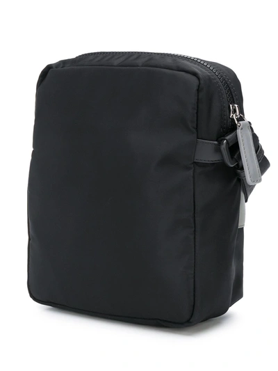 Shop Versace Logo Shoulder Bag In Black