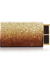 Tom Ford Lipstick Glitter-finished Plexiglas® Clutch In Gold