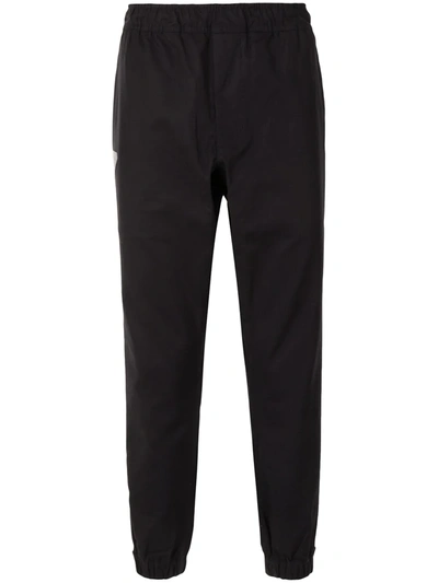 Shop Aape By A Bathing Ape Logo-patch Tapered Trousers In Black
