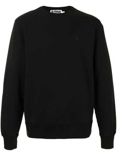 Shop A Bathing Ape Ape Patch Sweatshirt In Black