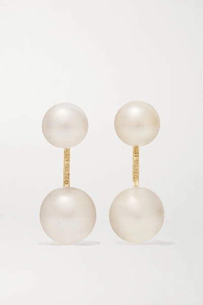 Shop Mateo 14-karat Gold Pearl Earrings