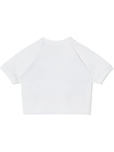 Shop Burberry Confectionery-print Cotton T-shirt In White