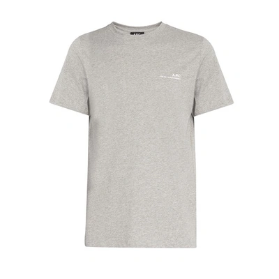 Shop Apc Item T-shirt In Heathered Grey