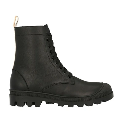 Shop Loewe Combat Boots In Black