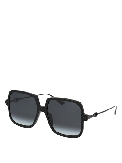 Shop Dior Link1 Acetate Sunglasses In Black