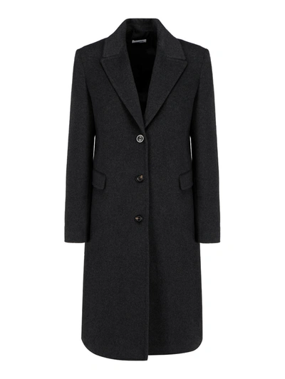 Shop P.a.r.o.s.h Cashmere Coat In Dark Grey