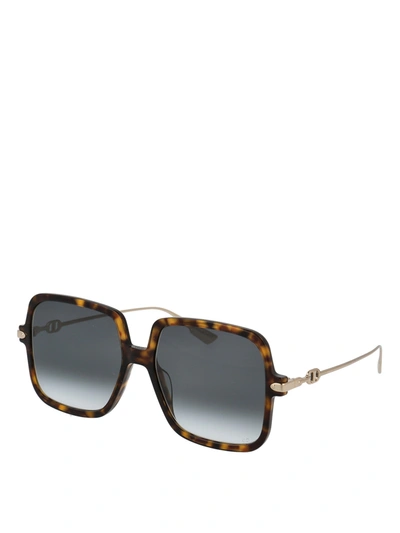 Shop Dior Link1 Acetate Sunglasses In Brown
