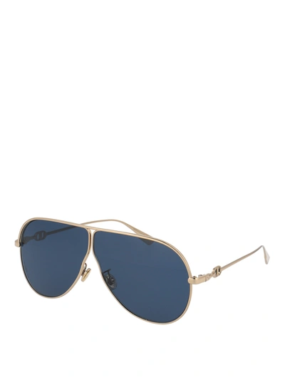 Shop Dior Camp Aviator Sunglasses In Gold
