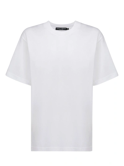 Shop Dolce & Gabbana Rear Logo Embroidery T-shirt In White