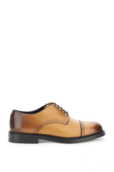 Shop Bally Nidal Lace-up Shoes In Miele 19 (brown)