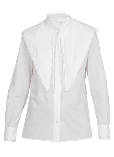 Shop Tory Burch Shirt With Removable Collar In White