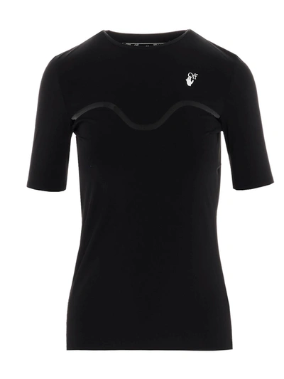 Shop Off-white Transparent Detail T-shirt In Black
