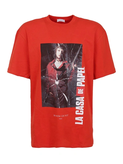 Shop Ih Nom Uh Nit La Casa De Papel Cotton T-shirt In Red