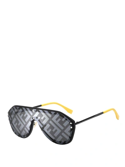 Shop Fendi Aviator Sunglasses In Black