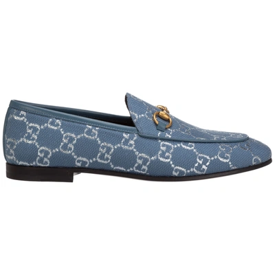 Shop Gucci Women's Loafers Moccasins  Jordaan In Blue