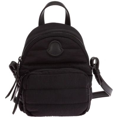 Shop Moncler Women's Nylon Cross-body Messenger Shoulder Bag Kilia Small In Black