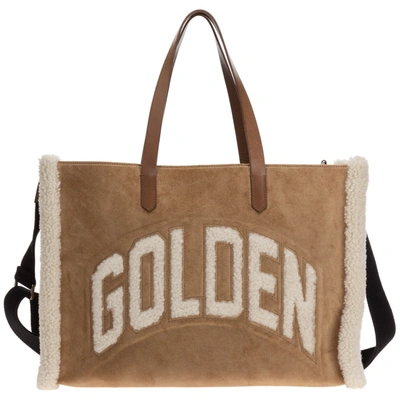 Shop Golden Goose Women's Suede Shoulder Bag California In Brown