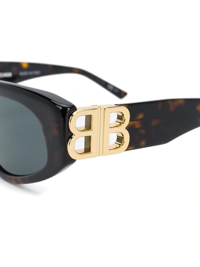 Shop Balenciaga Sunglasses In Marrone
