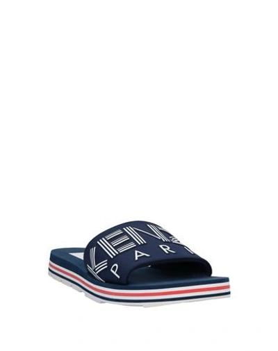 Shop Kenzo Slippers In Dark Blue