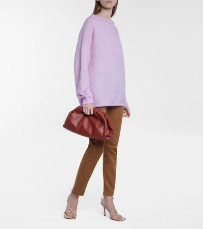 Frame Le Sylvie Coated High-rise Straight Jeans In Brown