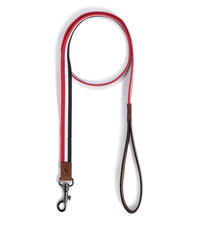 Shop Moncler Genius X Poldo Leather-trimmed Dog Leash In Multicoloured
