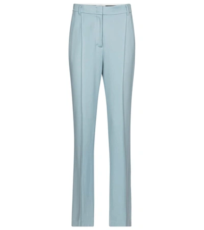 Shop Dorothee Schumacher Emotional Essence High-rise Straight Pants In Blue