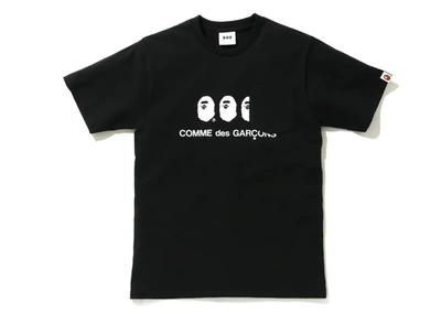 Pre-owned Bape  X Cdg Osaka Pocket Tee Black