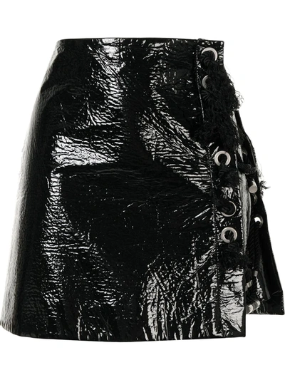 Pre-owned Kenzo Tassel-detailed Mini Skirt In Black