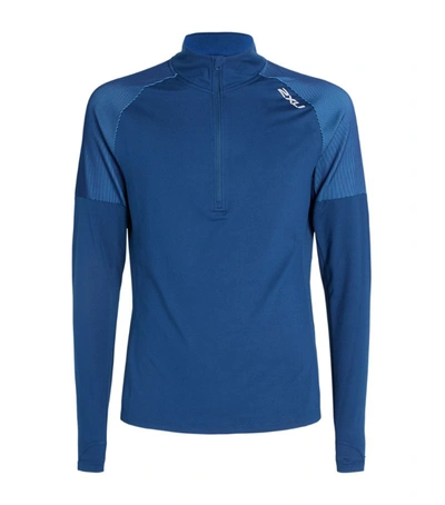 Shop 2xu Ghst Half-zipped Top In Blue