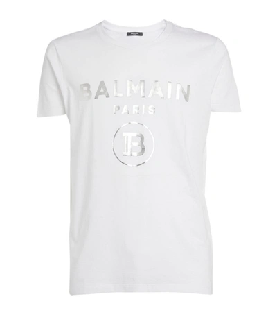 Shop Balmain Foil Logo T-shirt