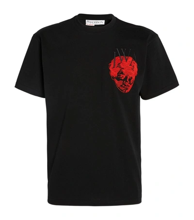 Shop Jw Anderson Embroidered Face T-shirt