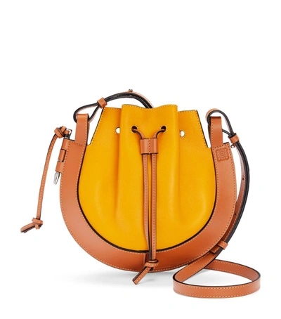 Shop Loewe Small Leather Horseshoe Bag