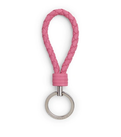 Shop Bottega Veneta Leather Cord Keyring