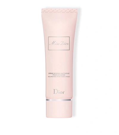 Shop Dior Miss  Nourishing Rose Hand Cream (50ml) In White