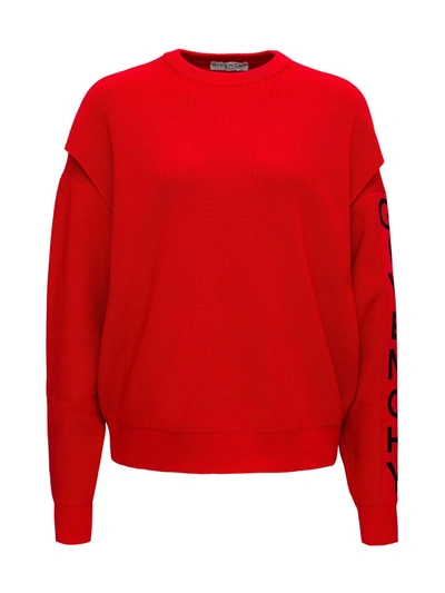 Shop Givenchy Knitted Jumper In Red