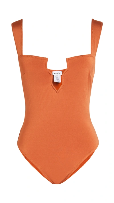 Shop Fisch Rajalin One Piece In Shimmer Terracotta