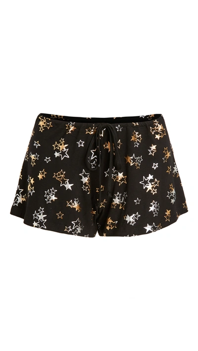 Shop Hanky Panky Startrix Sleep Shorts In Black Multi