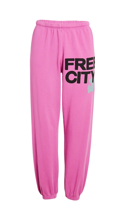 Shop Freecity Large Sweatpants Tokyo Pink/red