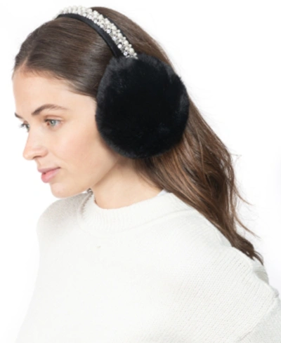 Shop Inc International Concepts Inc Embellished Faux-fur Earmuff, Created For Macy's In Black