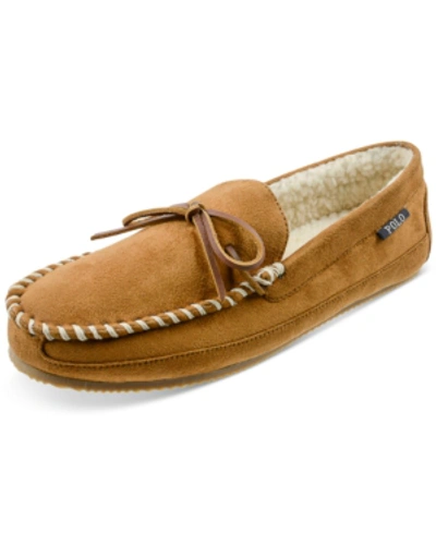 Shop Polo Ralph Lauren Men's Markel V Moccasin Slippers In Tan