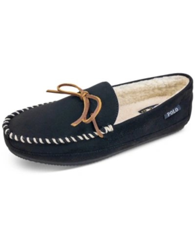 Shop Polo Ralph Lauren Men's Markel V Moccasin Slippers In Black
