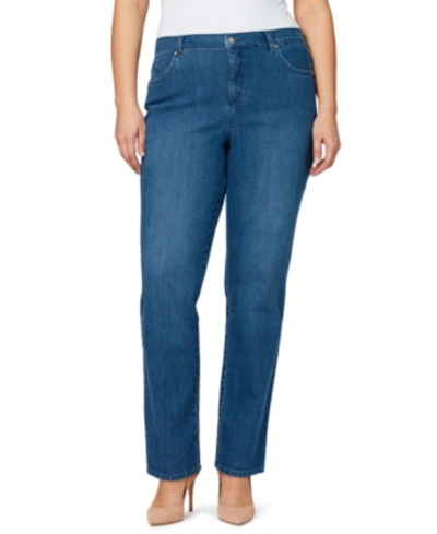 Shop Gloria Vanderbilt Women's Plus Size Amanda Short-length Jeans In Hartford